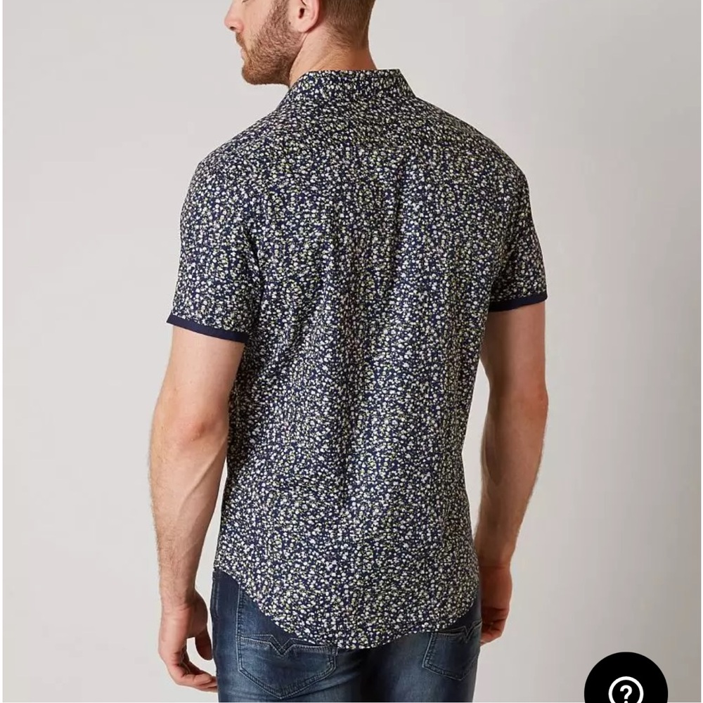 7 Diamond from Buckle Nightfall Stretch Button Up Shirt in Navy Floral - Picture 3 of 10